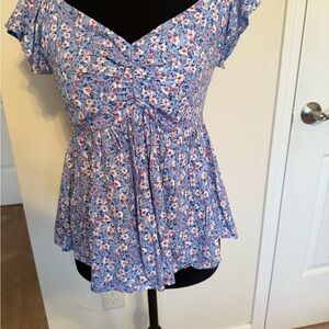 Japna Blue Floral Blouse
